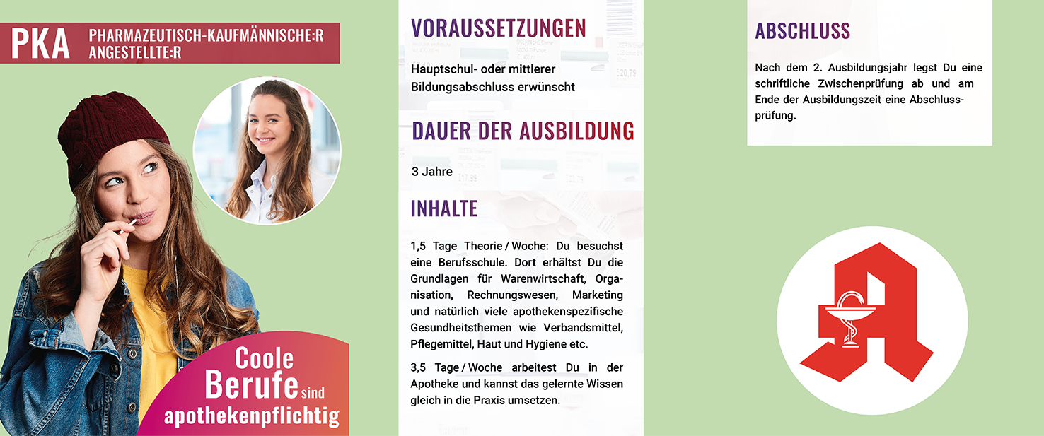 Ausbildung pharmazeutisch, kaufmännische Assistentin Burgapotheke